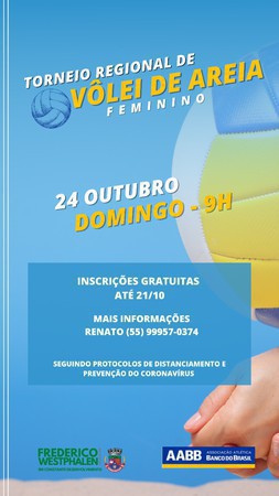 Capa Inscrições para torneio de vôlei feminino em FW segue até 21 de outubro