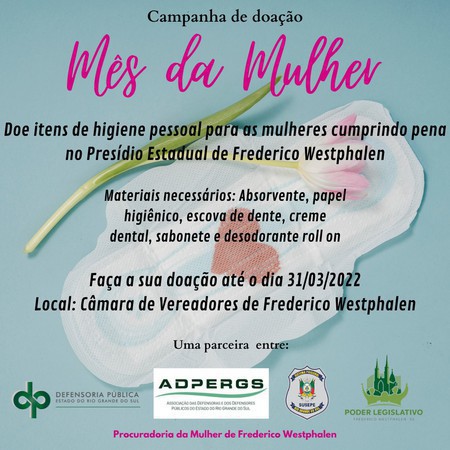 Capa Campanha arrecada itens de higiene para mulheres que cumprem pena no Presídio de FW