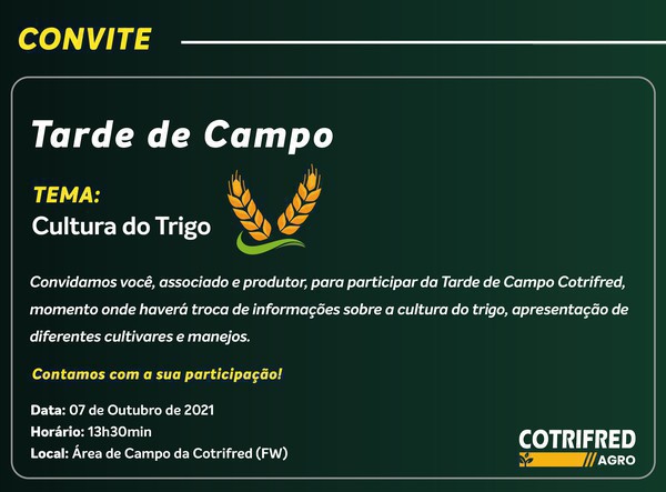 Capa Cotrifred realiza Tarde de Campo com foco no trigo