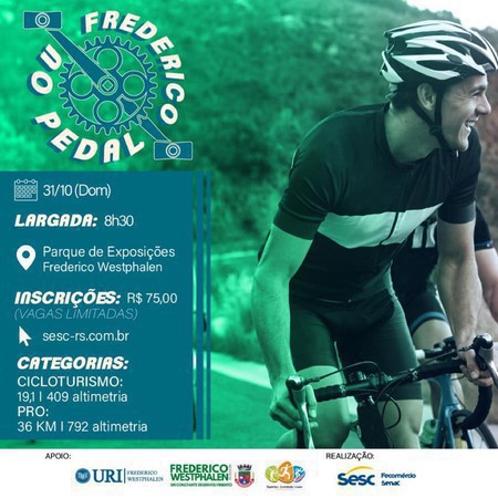 Capa Frederico no Pedal acontece no próximo domingo, 31