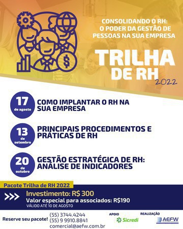 Capa AEFW lança Trilha de RH