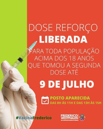 Capa FW: inicia vacinação de reforço para maiores de 18 anos
