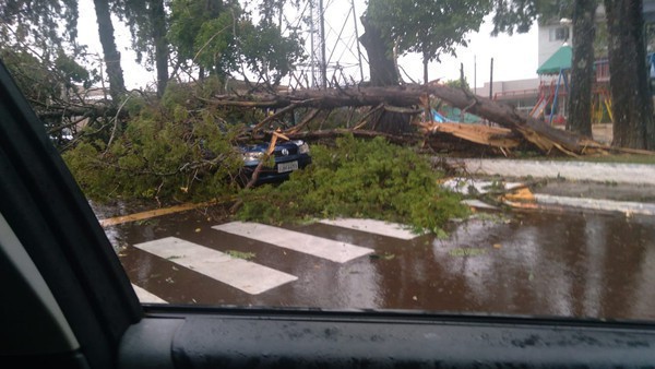 Capa Temporal causa estragos em Caiçara