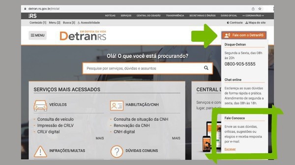 Capa Detran reativa o fale conosco