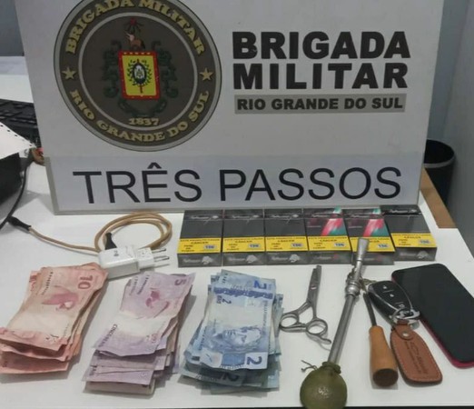 Capa Três Passos: BM prende homem por furtos em estabelecimentos