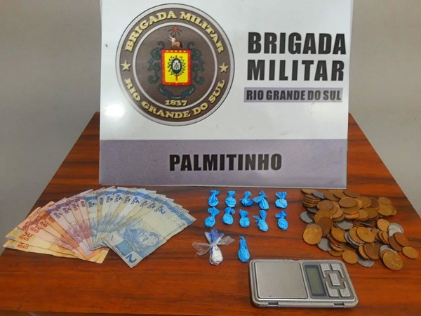 Capa Brigada Militar prende homem por tráfico de drogas em Palmitinho
