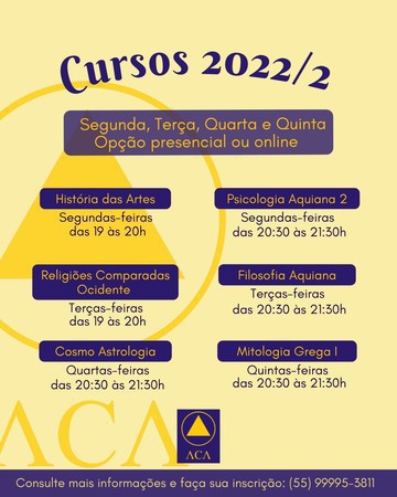 Capa ACA abre inscrições para cursos de desenvolvimento pessoal