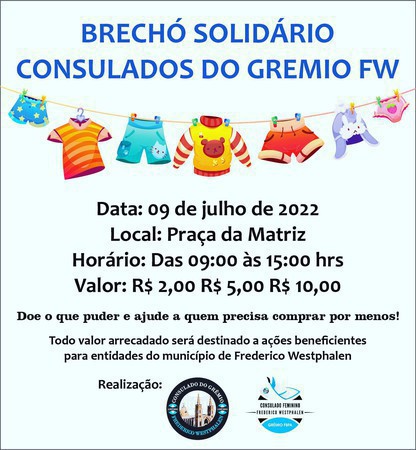 Capa Consulados do Grêmio realizam Brechó Solidário