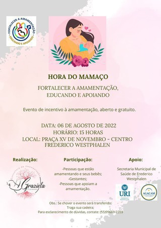 Capa Evento neste sábado, 6, incentiva a amamentação