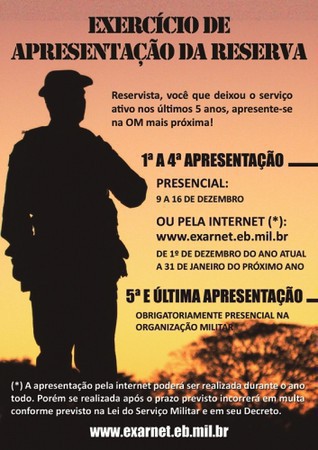 Capa Reservistas devem realizar o Exar até o final de janeiro