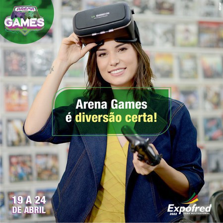 Capa Arena Games é uma das novidades da Expofred 2022 e será gratuita