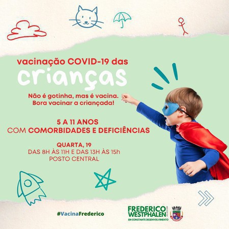 Capa FW inicia vacinação de crianças contra Covid-19