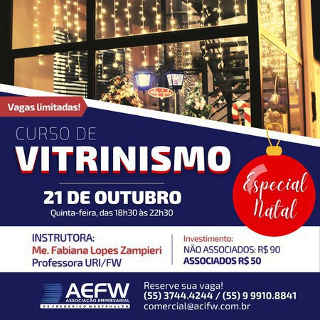 Capa Curso de Vitrinismo para o Natal