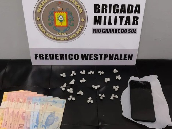 Capa 37° BPM prende indivíduo por tráfico de drogas em Frederico Westphalen