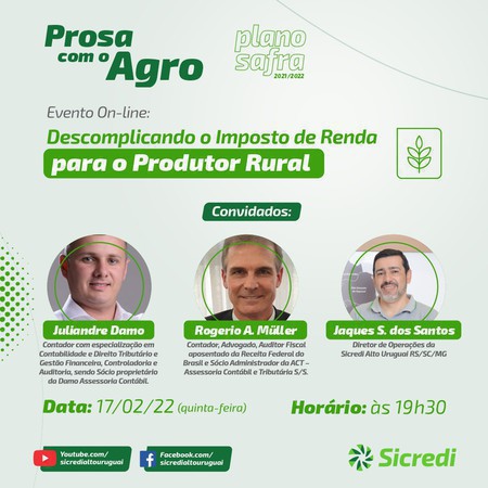 Capa Imposto de renda para o produtor rural é o tema do “Prosa com o Agro”