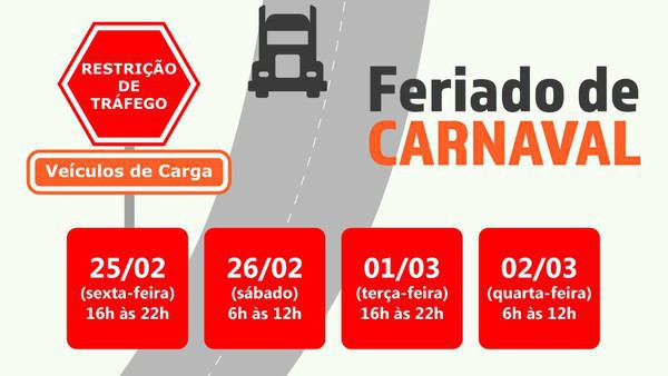 Capa Caminhões têm restrição de tráfego no feriado de Carnaval no RS