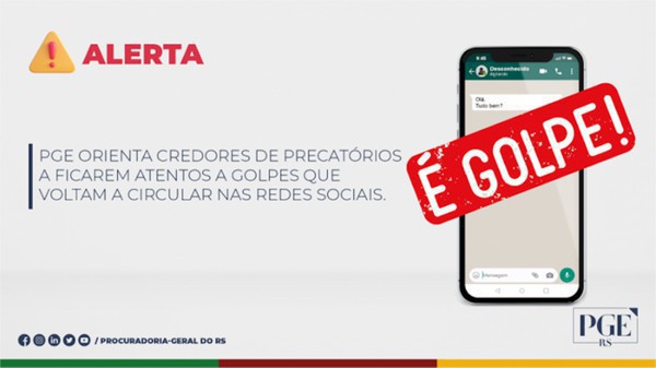 Capa PGE orienta credores de precatórios a ficarem atentos a golpes